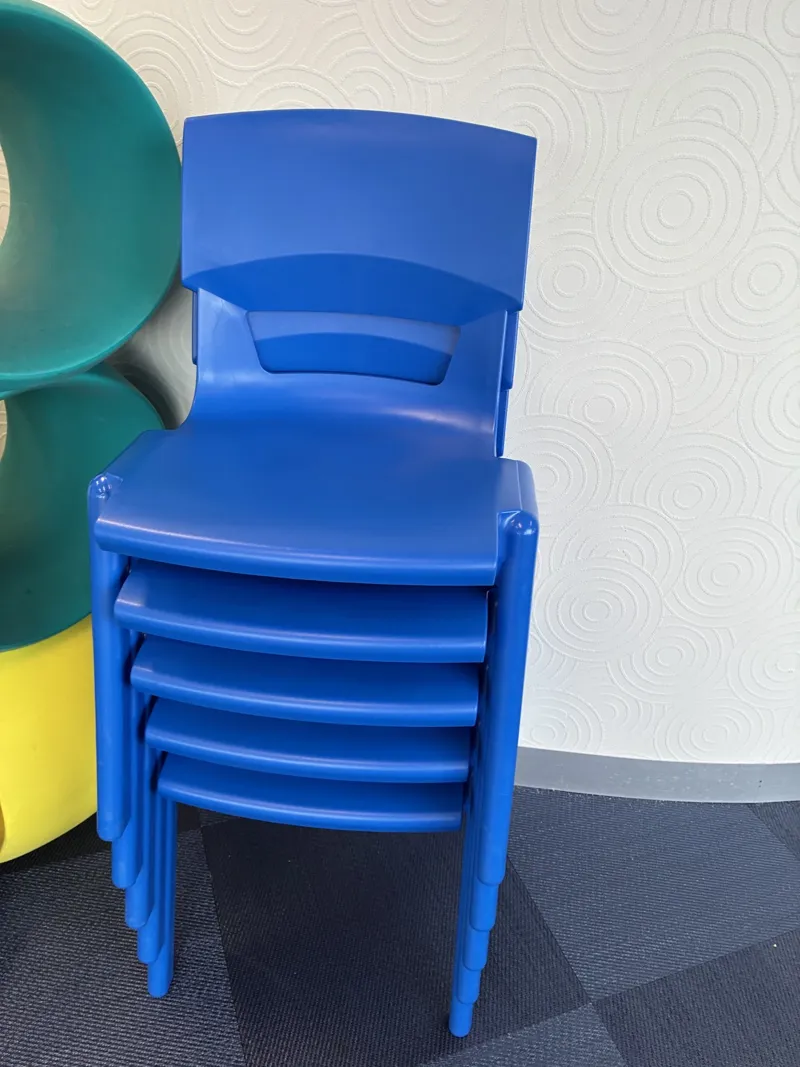 10x Stackable School Chairs (BLUE)