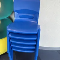 10x Stackable School Chairs (BLUE)