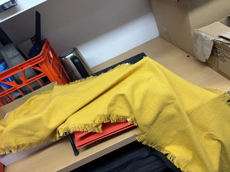 Yellow Fringed Table Runner