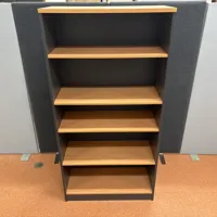 Bookcase - Light timber, dark grey