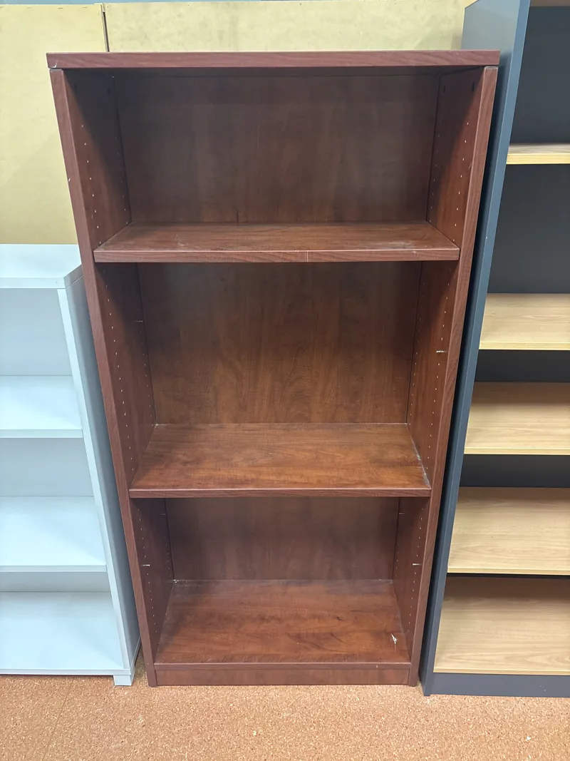 Bookcase - Medium, rosewood style veneer, 2 shelves